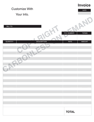 Carbonless Forms - Template 01 Invoice