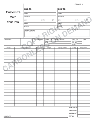 Carbonless Forms - Template 03 Order