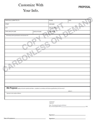 Carbonless Forms - Template 05 Proposal