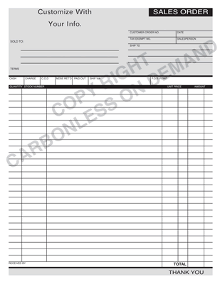 Carbonless Forms - Template 02 Sales Order