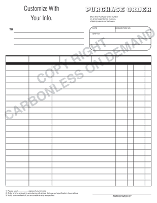 Carbonless Forms - Template 04 Purchase Order