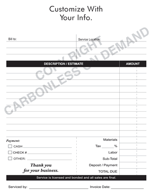 Carbonless Forms - Template 07 Invoice