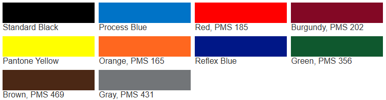 PMS Printing Colors
