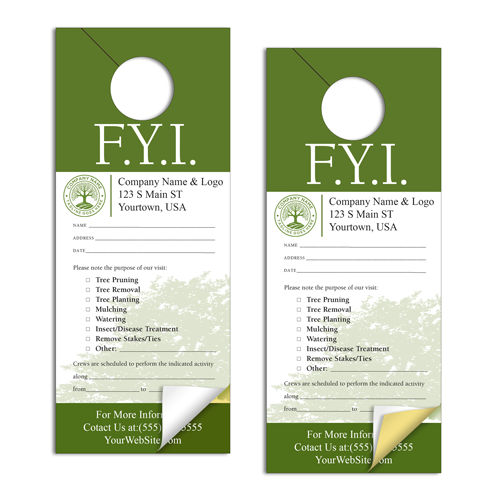 Carbonless Door Hangers - 8.5 x 11