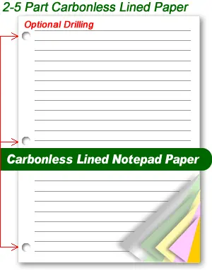 Carbonless Lined Paper - 8.5 x 11